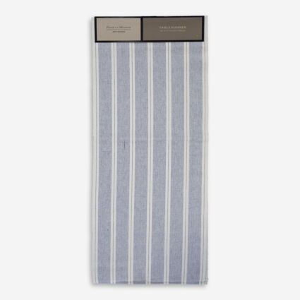 Blue & White Striped Table Runner 41x183cm | TK Maxx