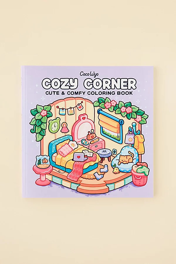 Cute & Comfy Coloring Book For Adults And Kids By Coco Wyo in Corner at Urban Outfitters | Urban Outfitters (US and RoW)