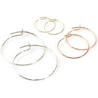 Hoop Earrings/Thin Delicate Hoops Minimalist Weightless Light Weight Gold | Etsy (US)