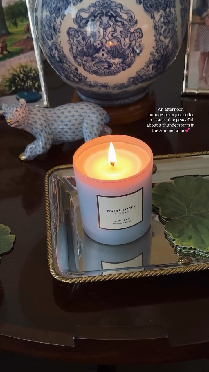 An afternoon thunderstorm just rolled in- something peaceful about a thunderstorm in the summertime 💕 @hotellobbycandle