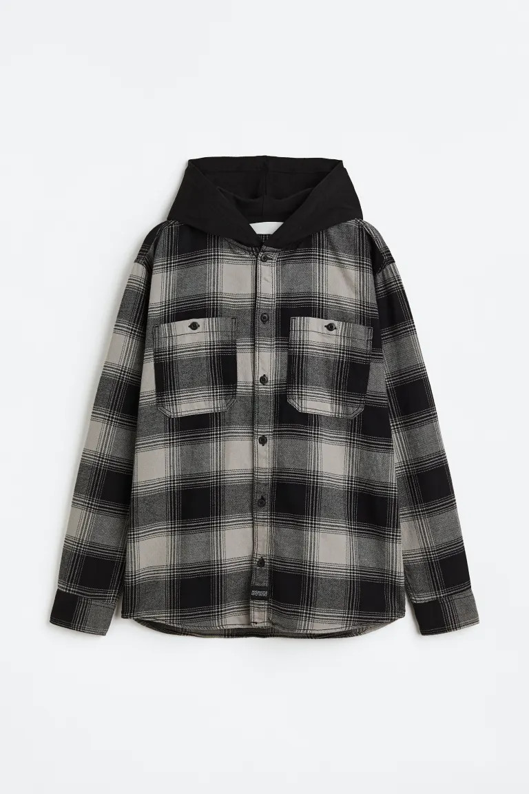 Hooded Flannel Shirt | H&M (US + CA)