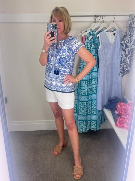 Spring outfit!! Blue and white shirt and white shorts! 💙🤍

#LTKSeasonal #LTKtravel