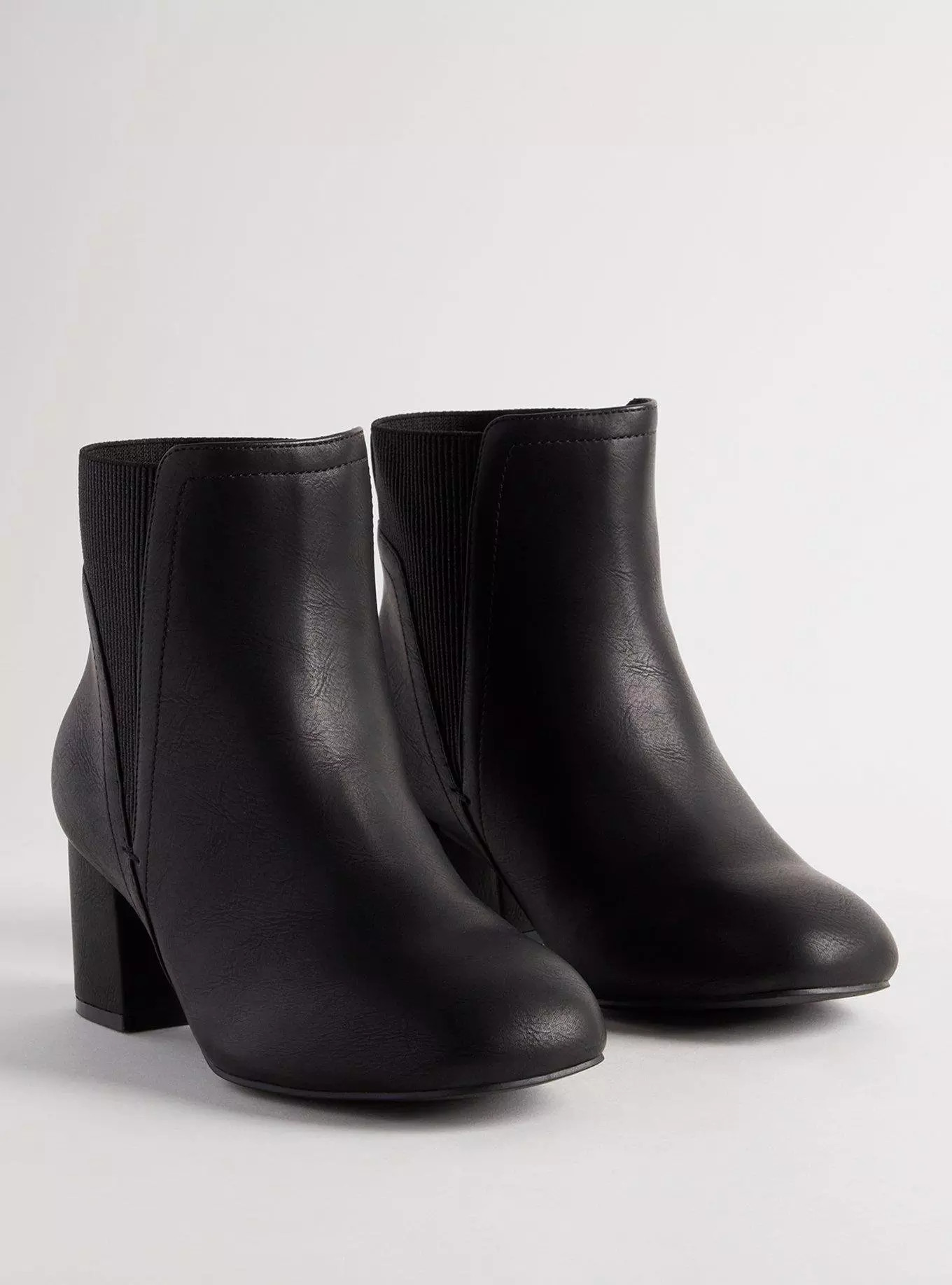 Square Toe Block Heel Chelsea Bootie (WW) | Torrid (US & Canada)