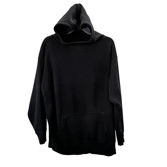Joy Lab JoyLab Hoodie XS Black Oversized Scuba Funnel Neck Kangaroo Pocket | Poshmark