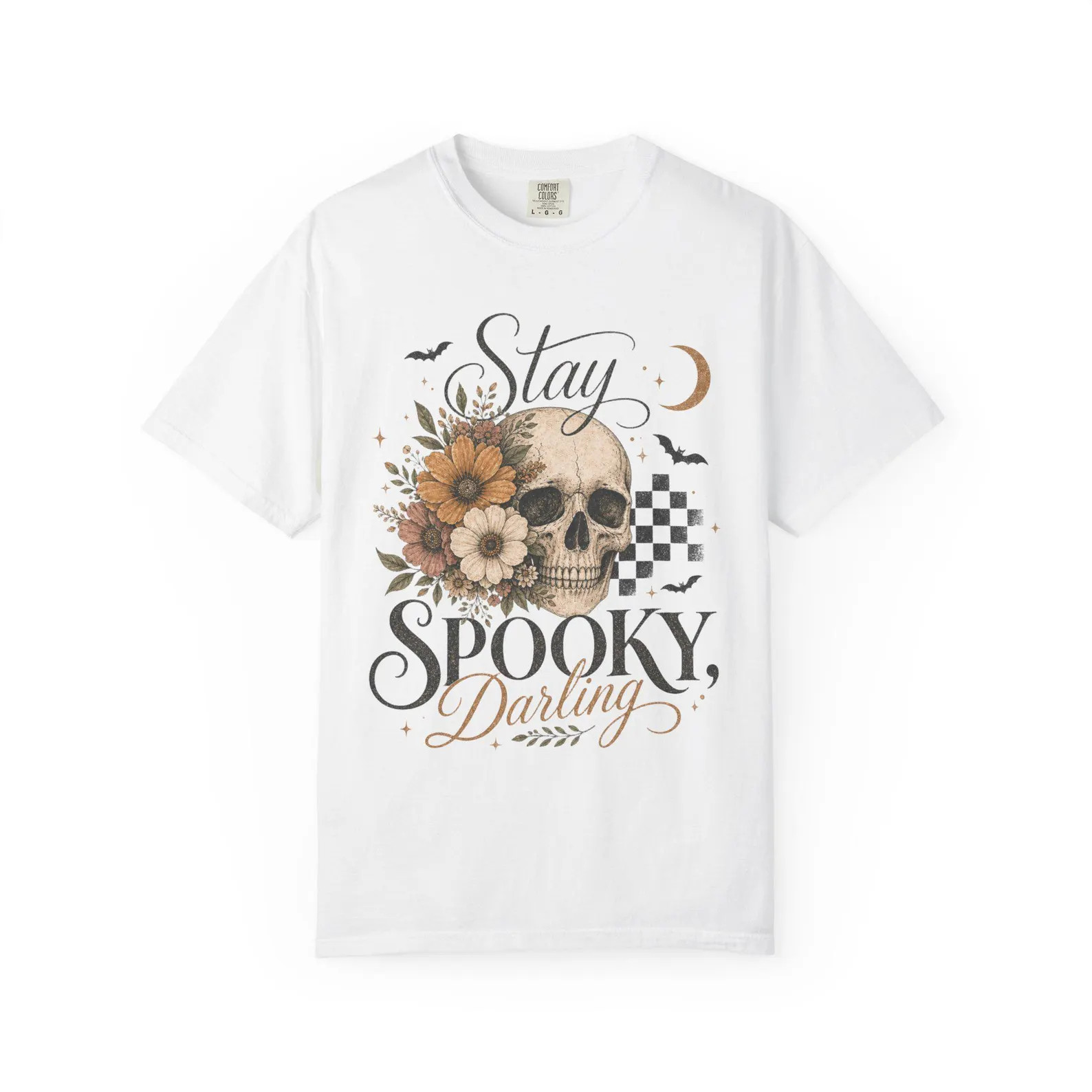 Stay Spooky Darling T-Shirt | Skull Sunflower Design | Etsy (Global)