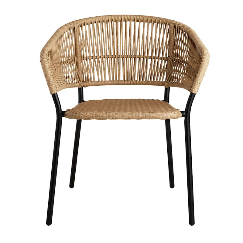 Paloma Patio Dining Table, Wicker Patio Dining Chairs & Patio Umbrella 7-Piece Set | At Home