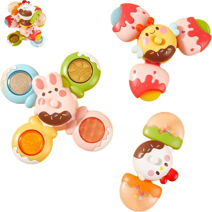 3PCS Suction Cup Spinner Toy for Boy Girl,Baby Bath Toys Spinning Toys for Toddlers,Sensory Toys ... | Amazon (US)