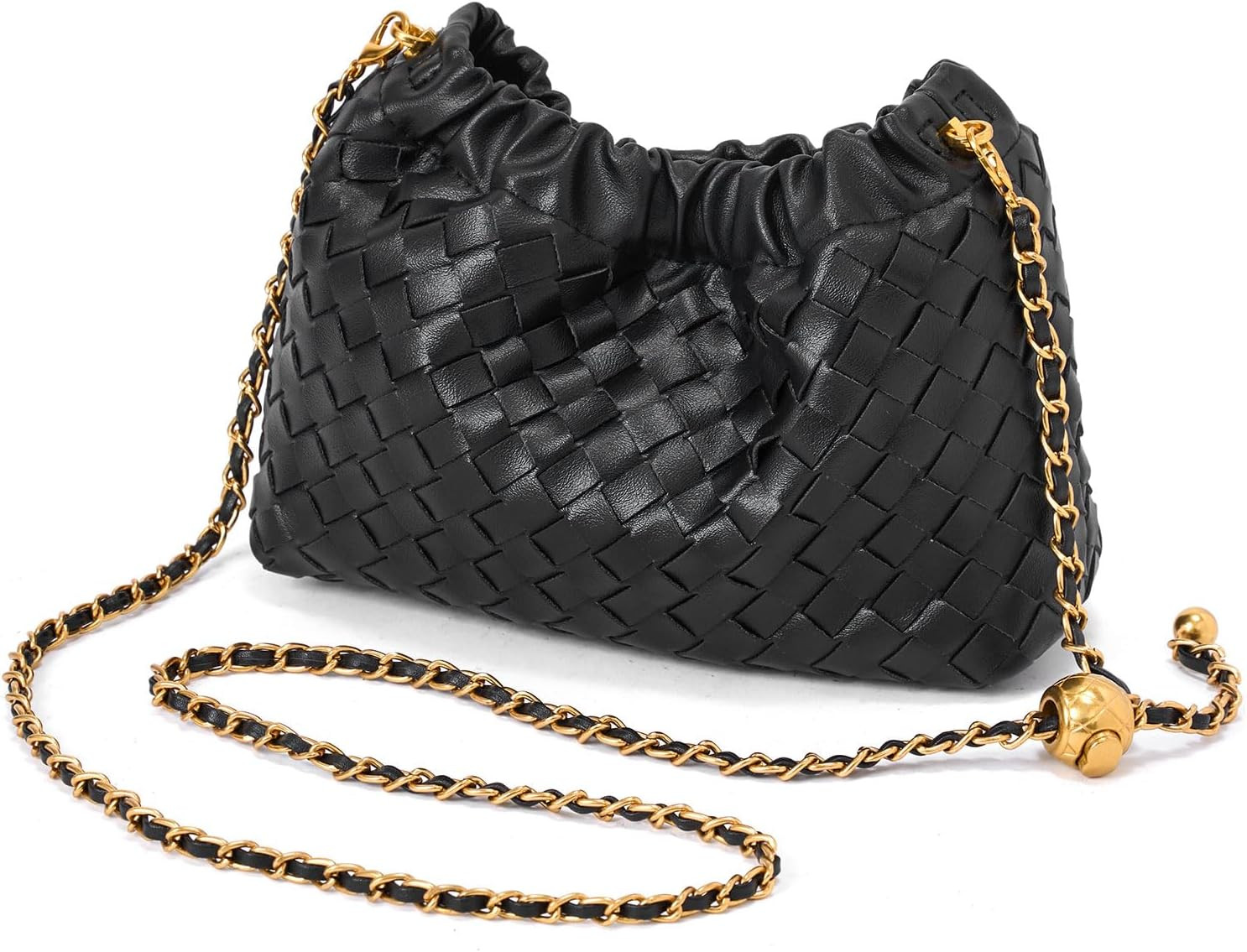 Mini Woven Purse Dumpling Bag Woven Crossbody Bag Evening Purse for Women | Amazon (US)