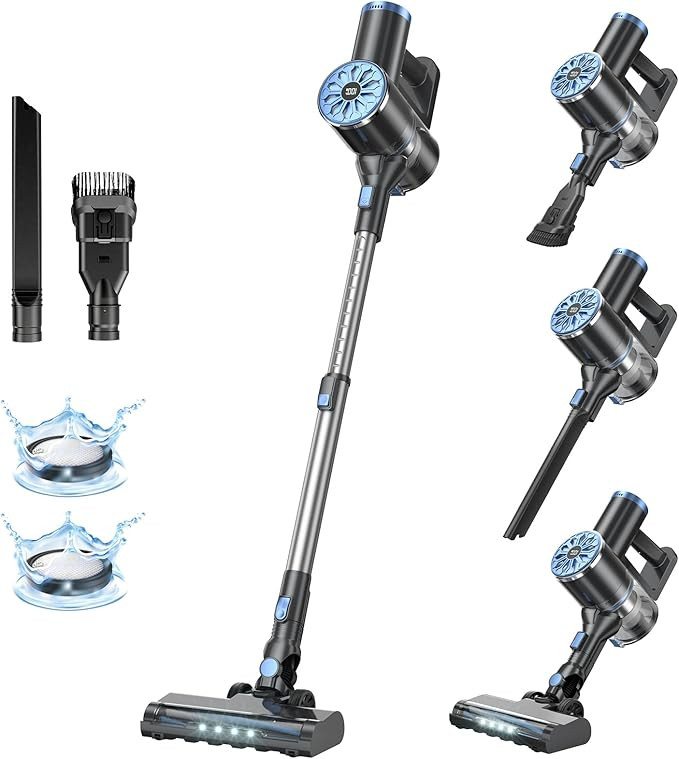 VIPSUN Cordless Vacuum Cleaner with Self-Standing, LED Screen Stick Vacuum Cleaners for Home, Lig... | Amazon (US)