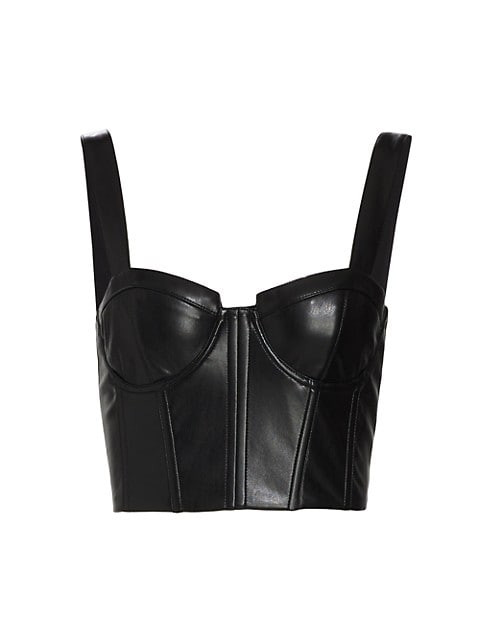Jeanna Vegan Leather Bustier Top | Saks Fifth Avenue