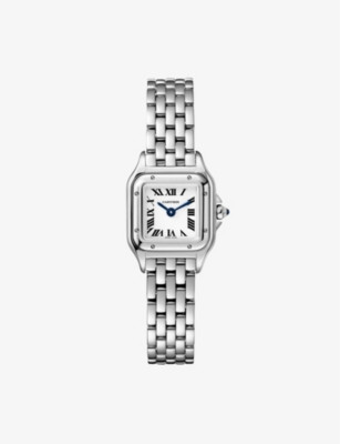 CRWSPN0012 Panth\u00e8re de Cartier mini stainless-steel quartz watch | Selfridges