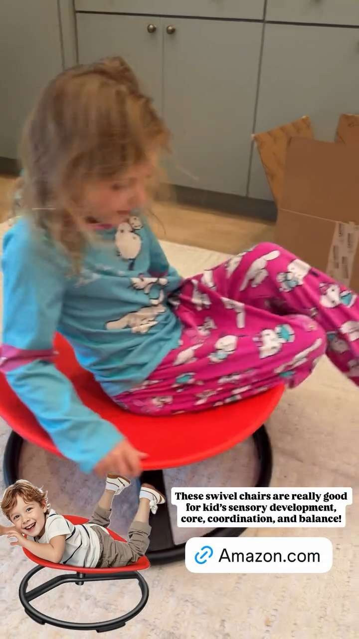 These swivel chairs are great for kids' sensory development, coordination and balance! 

 #LTKKids