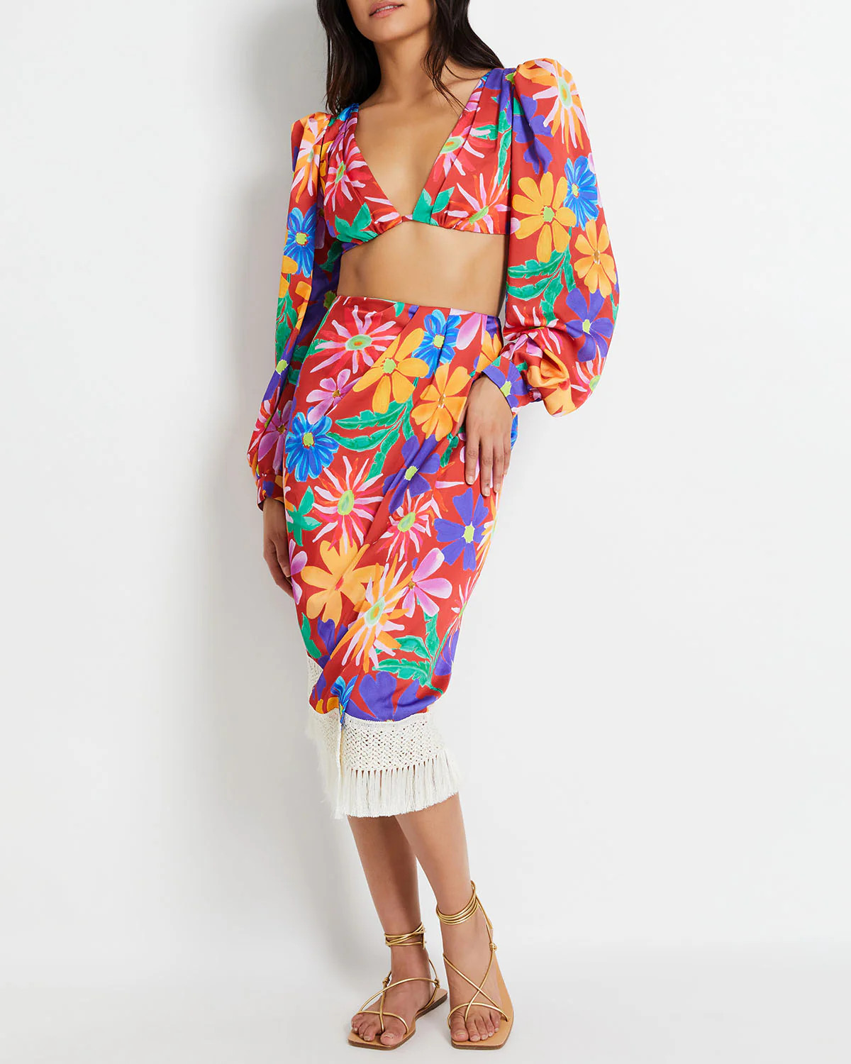 Aster Fringe Trim Skirt (FINAL SALE) | PatBO