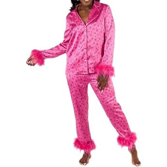 Luckinbaby Women Christmas Pajamas Sets Xmas Long Sleeve Pants Pjs Sleepwear Santa Claus Printed ... | Amazon (US)