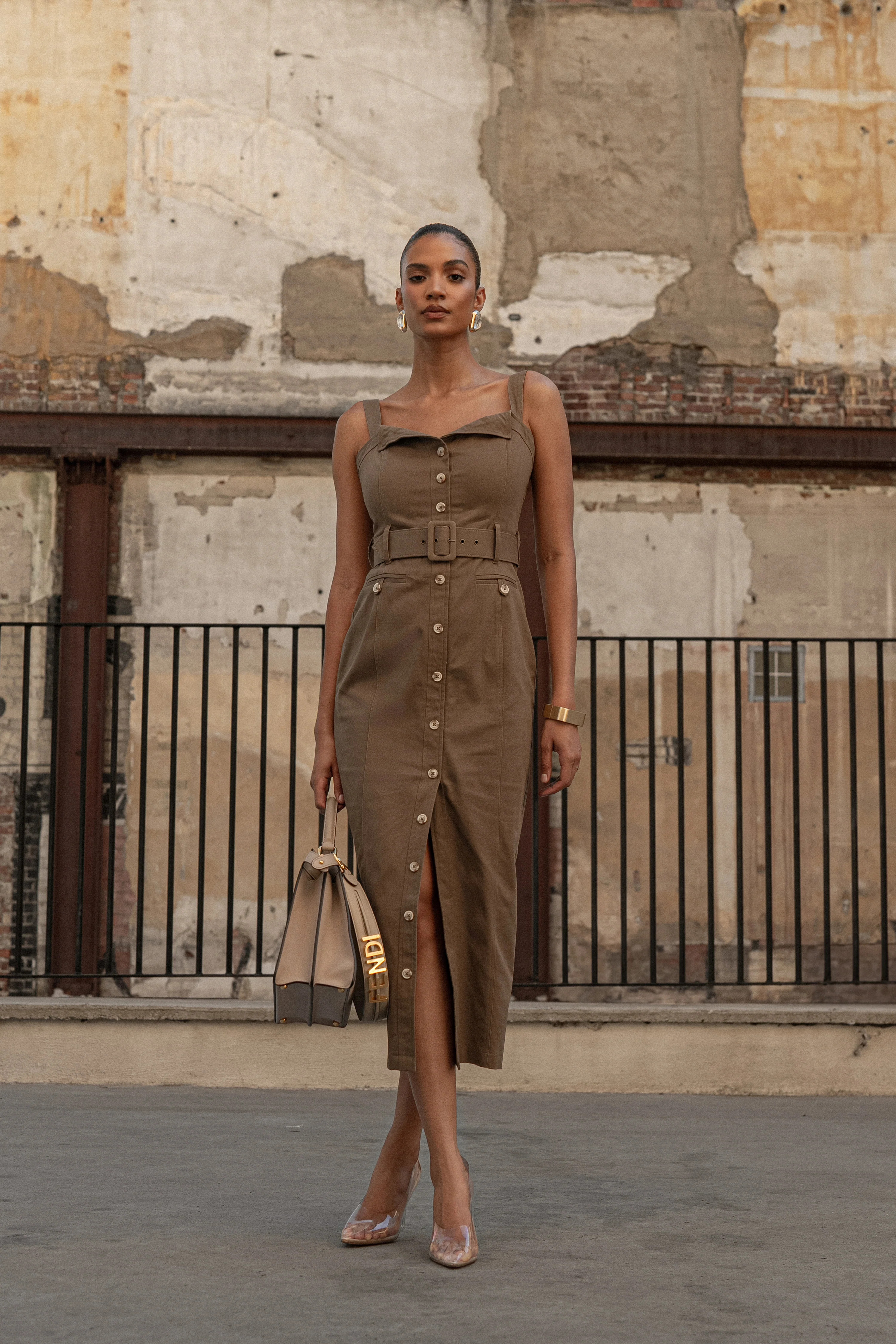 Olive Forever Summer Belted Dress | JLUXLABEL