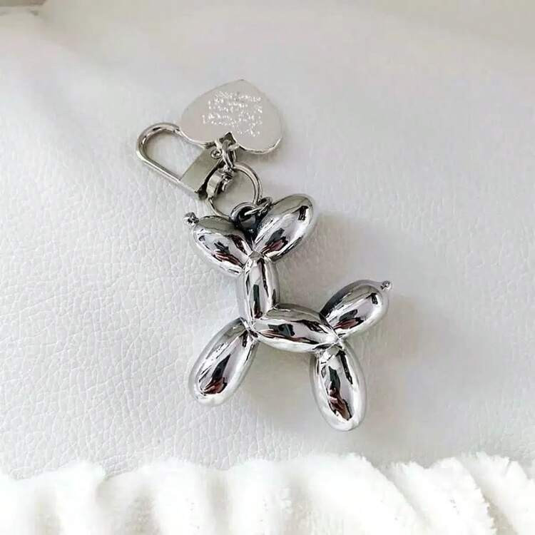 Xiaohongshu Ins Style Love Balloon Dog Pendant Keychain Couple Bag Cute Pendant Gift For Girlfriends | SHEIN