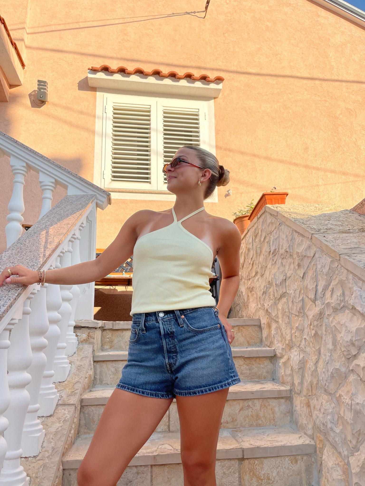 summer day in croatia
summer outfit
denim shorts 
levi’s shorts 
dark wash shorts 
yellow top 
halter top 
knit too

#LTKFindsUnder100 #LTKPetite #LTKStyleTip