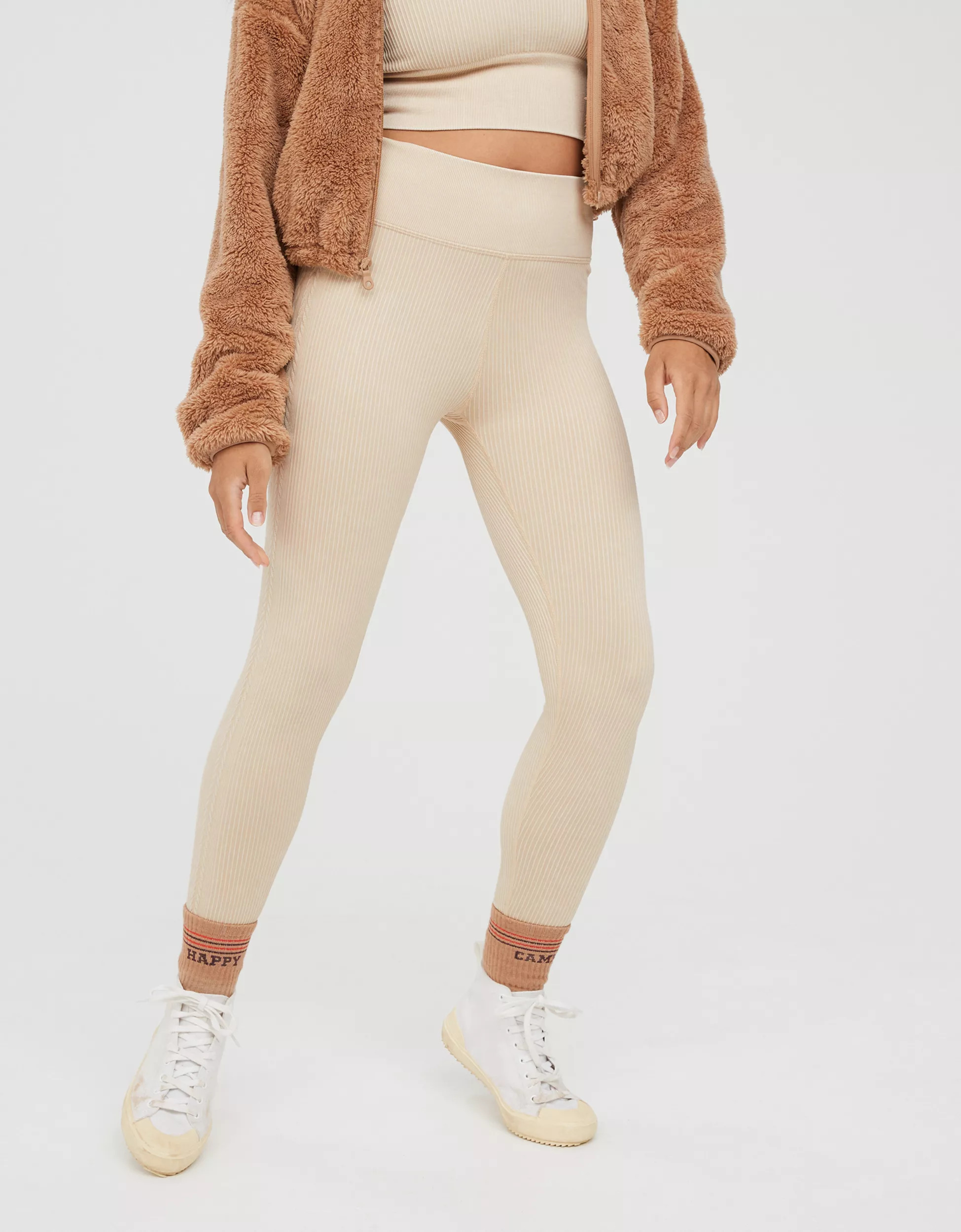 OFFLINE By Aerie Seamless Cable High Waisted Legging | Aerie