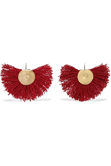 Hand Fan gold-tone wool earrings | NET-A-PORTER (UK & EU)