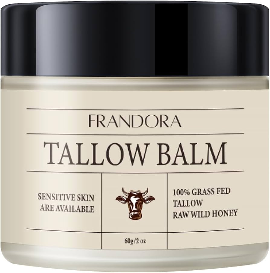 Beef Tallow and Honey Balm for Skin, All-Natural Moisturizer, Hydrating Tallow Balm with Raw Hone... | Amazon (US)