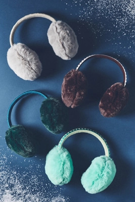 Violet & Brooks Embroidered Faux Fur Earmuffs | Anthropologie (US)