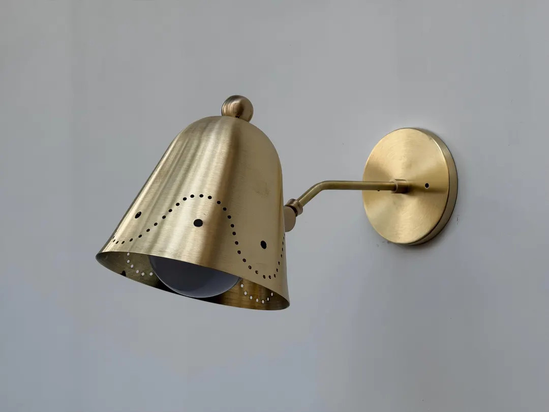 Brass Cone Wall Sconce Mid-century Italian Light Fixture | Etsy (US)