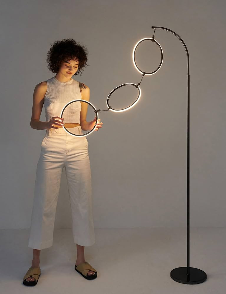 Brightech Nova Modern Floor Lamp Matches Living Room Décor - Contemporary Arc Tall Lamp with 3-C... | Amazon (US)