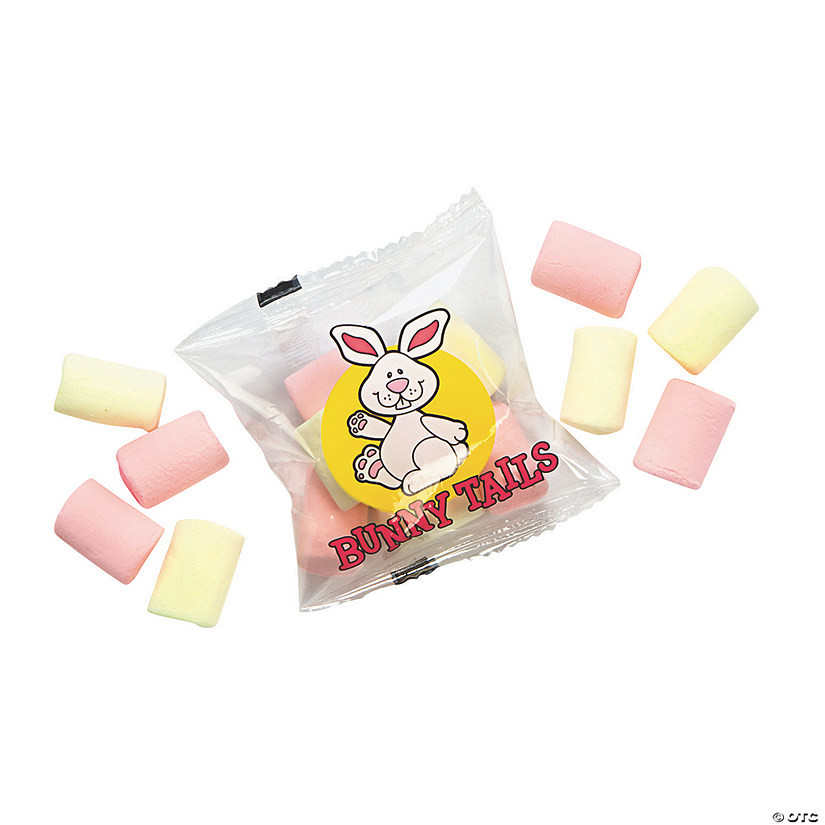Marshmallow Bunny Tails Candy Packs - 54 Pc. | Oriental Trading Company