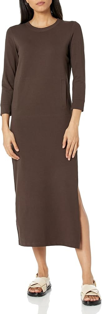 Norma Kamali Women's 3/4 Sleeve Tailored Terry Gown | Amazon (US)