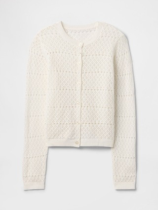 Girls Pointelle Cardigan | Gap (US)