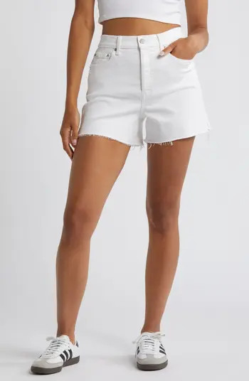 Bottom Line High Waist Distressed Denim Cutoff Shorts | Nordstrom