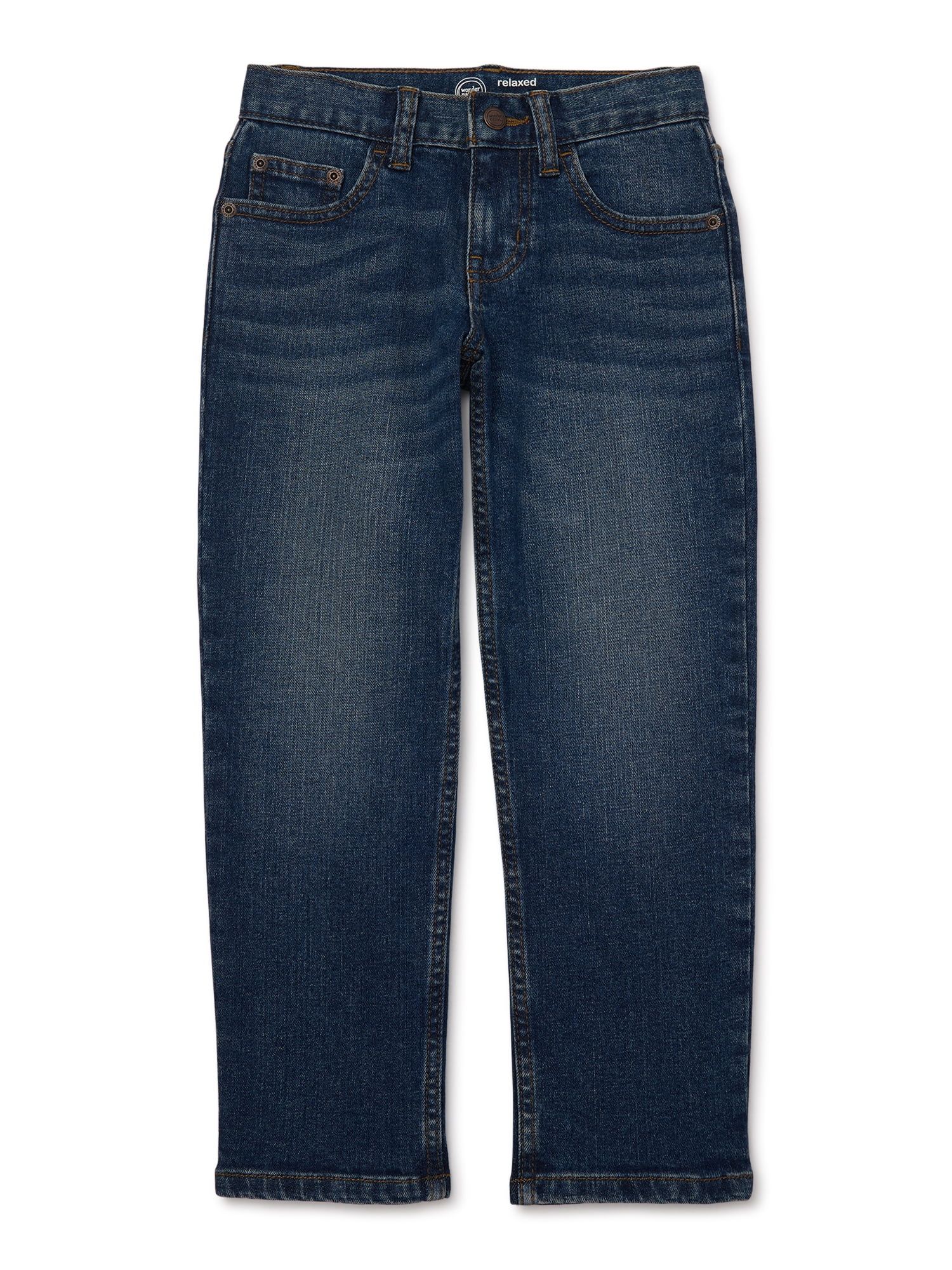 Wonder Nation Boys Relaxed Denim Jeans, Sizes 4-18 Regular, Slim, & Husky | Walmart (US)