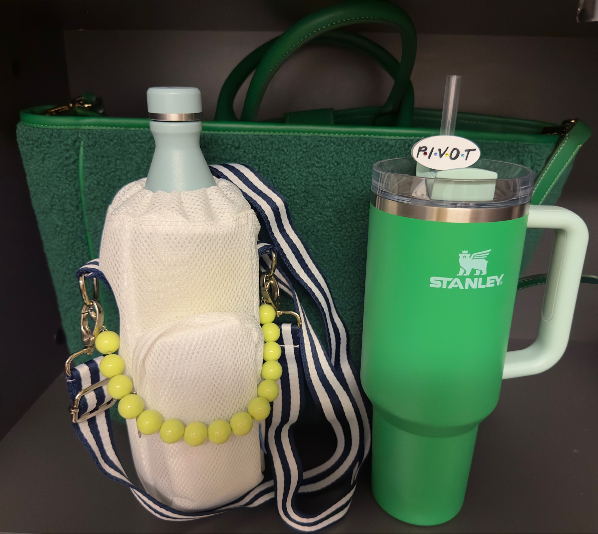 I’m the certified cup lady at work… so why not have a cute little tote for my water bottle (which also holds a bottle of wine 🤭)… the tote also holds all the essentials and matches my #stanley perfectly! 

#LTKSeasonal #LTKActive #LTKfindsunder50