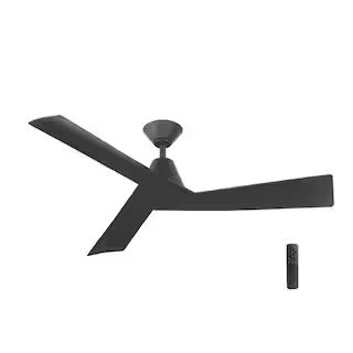 Home Decorators Collection Easton 52 in. Indoor/Outdoor Matte Black with Matte Black Blades Ceili... | The Home Depot