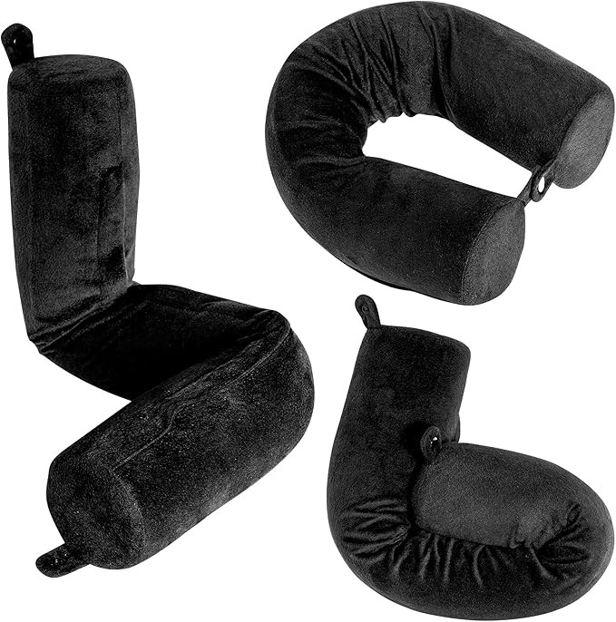 Twist Memory Foam Travel Pillow for Neck, Chin, Lumbar and Leg Support - For Traveling on Airplan... | Amazon (US)