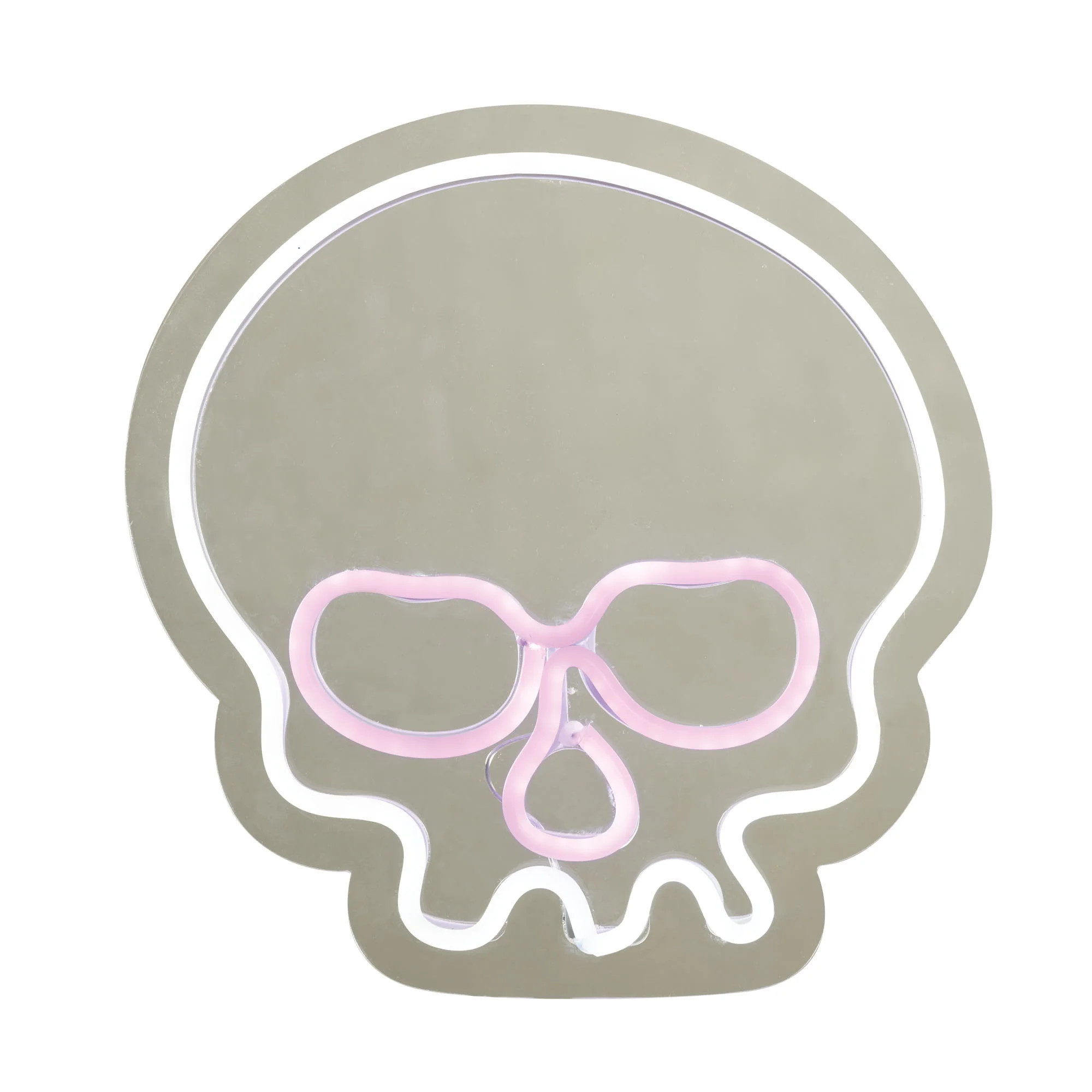 Way to Celebrate Halloween 12.2-Inch LED Neon-Style Skull Sign, with AC Adaptor - Walmart.com | Walmart (US)