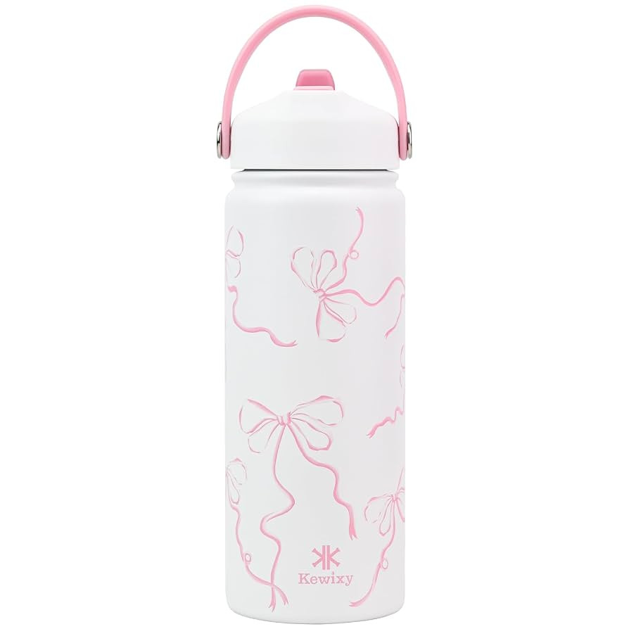 18 oz Insulated Water Bottle with Straw, Leak Proof, Cup Holder Fit, Stainless Steel with Flip St... | Amazon (US)
