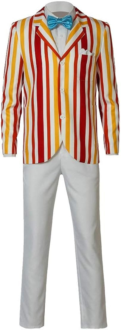 LILLIWEEN Mary Bert Costume Halloween Cosplay Costume Stripe Suit Full Set Uniform | Amazon (US)