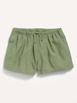 Linen-Blend Shorts for Girls | Old Navy (US)
