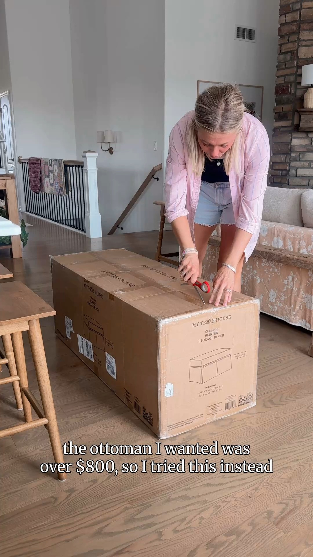 Loving this gingham bench I got from Walmart! I slice two together to make the perfect ottoman for our living room. Comes in 2 colors. Also linking a smaller option. 

Sarah Joy, Walmart home, home decor, cozy home, fall decor

#LTKHome #LTKmomlife #LTKSaleAlert