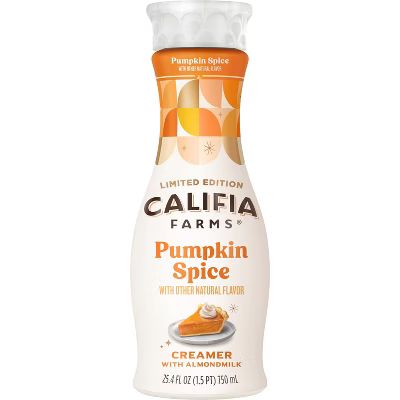 Califia Farms Pumpkin Spice Almond Milk Coffee Creamer - 24.5 fl oz | Target