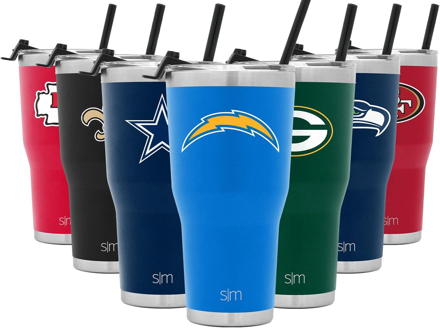 Simple Modern Officially Licensed NFL Dallas Cowboys Tumbler with Straw and Flip Lid | Insulated Sta | Amazon (US)