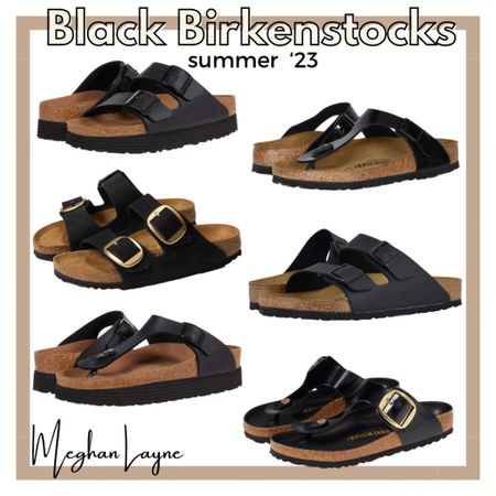 Black Birkenstocks for women 

#LTKshoecrush