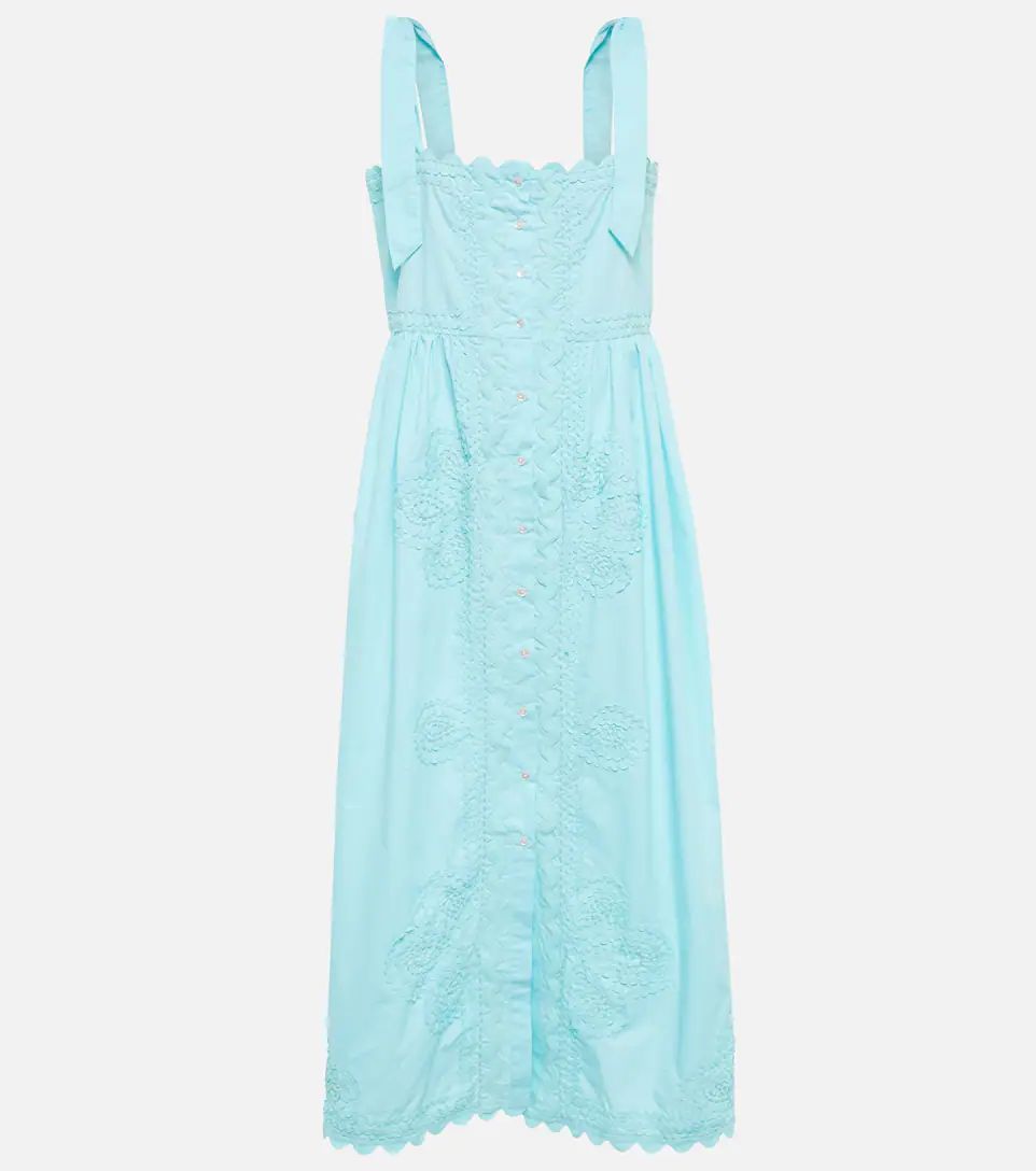 Self-tie cotton poplin midi dress | Mytheresa (US/CA)