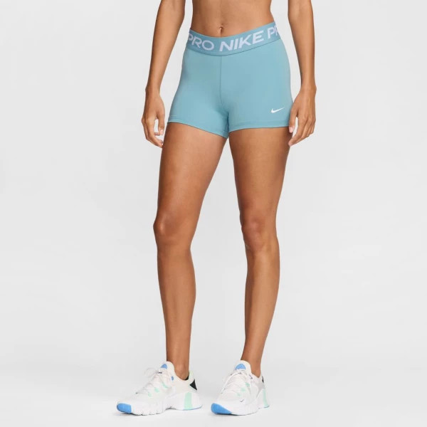 Women's Nike Pro Shorts Small Denim Turq/White | Scheels