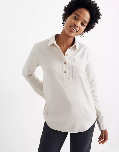 Flannel Classic Ex-Boyfriend Popover Shirt | Madewell