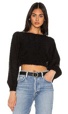 superdown Ava Cropped Sweater in Black from Revolve.com | Revolve Clothing (Global)