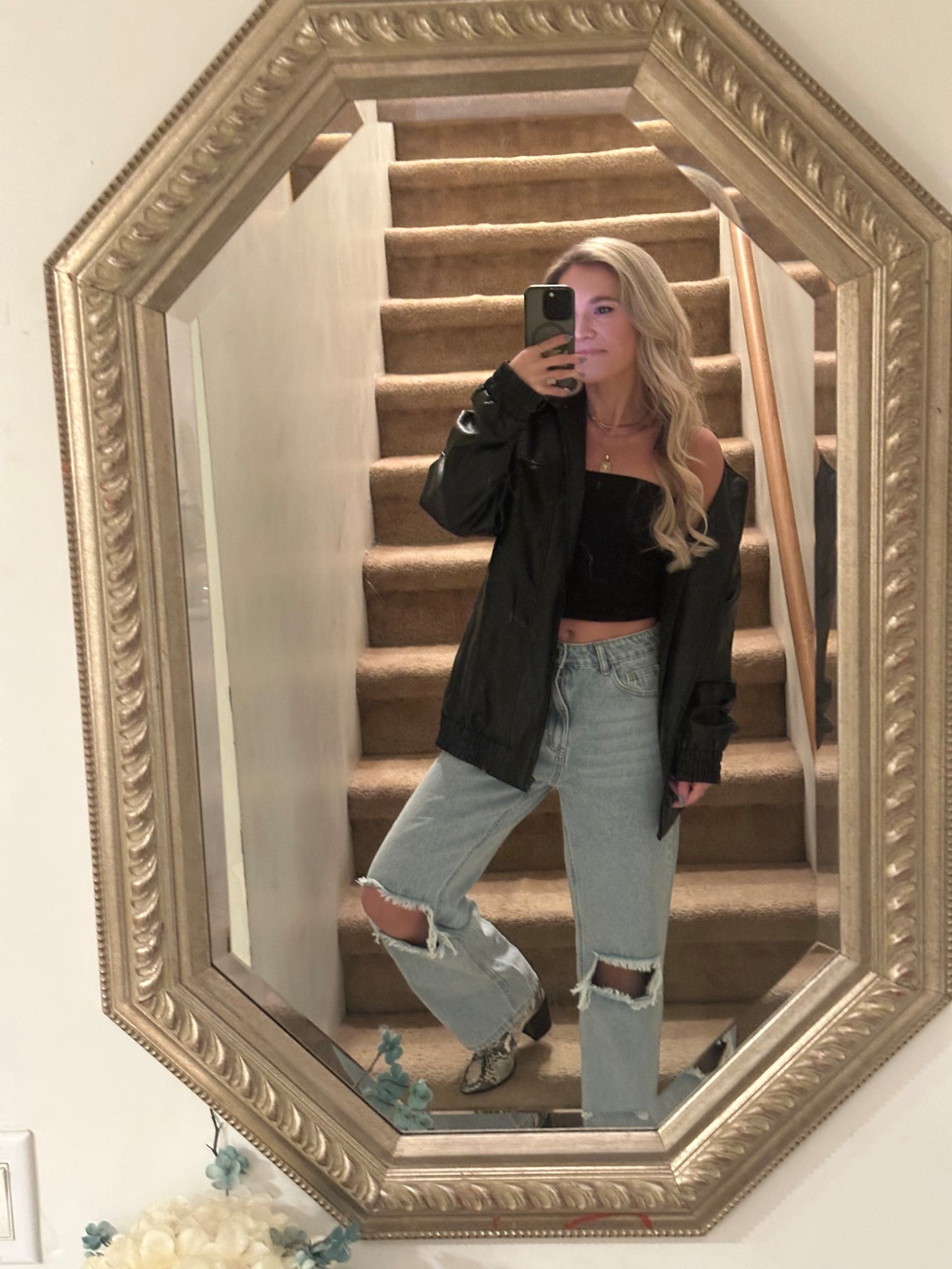 Late night happy hour outfit! It was a little chilly in Florida so I got to break out my leather coat, so cute and affordable! 

#LTKootd #LTKPetite