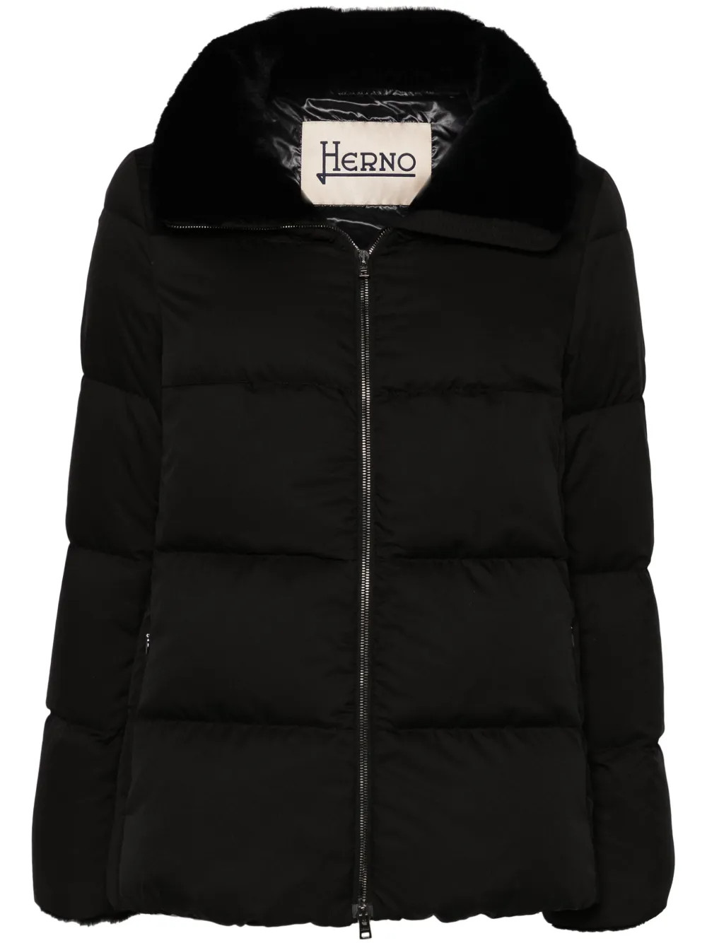 Herno faux-fur Collar Puffer Jacket | Black | FARFETCH UK | Farfetch Global