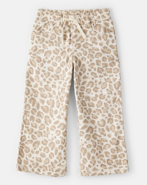 Toddler Girl Leopard Wide-Leg Pants - Ivory | Carter's Inc